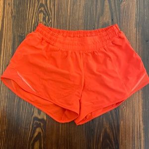 Lululemon 4” Red Hotty Hot Shorts Size 8